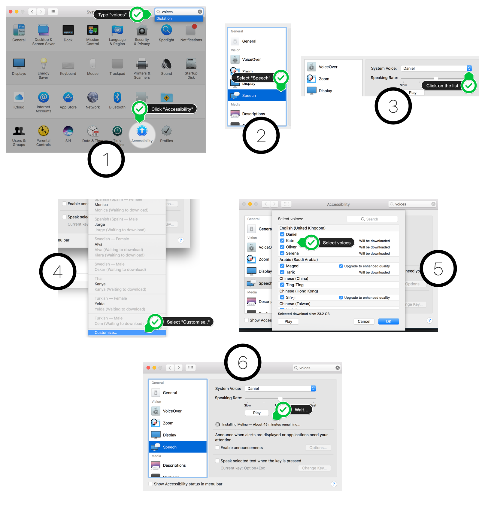 Installing & Updating MacOS TTS Voices